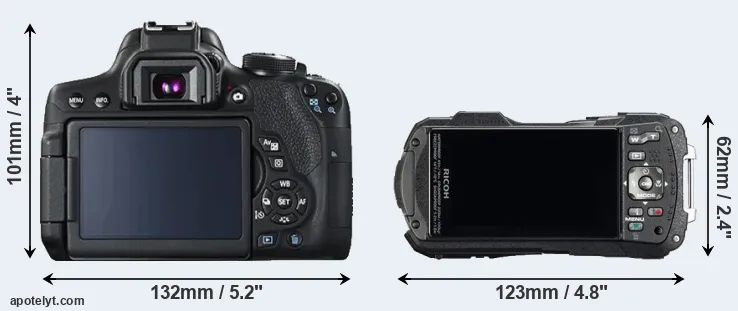 Comparison 750D or WG-60 rear