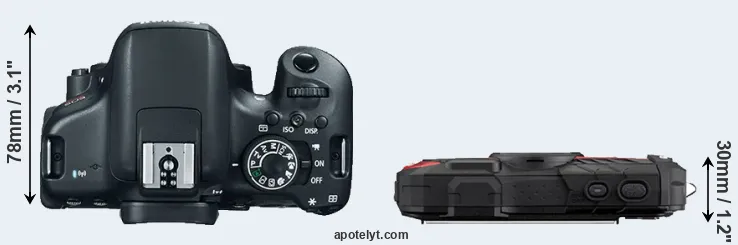 Compare 750D versus WG-60 top