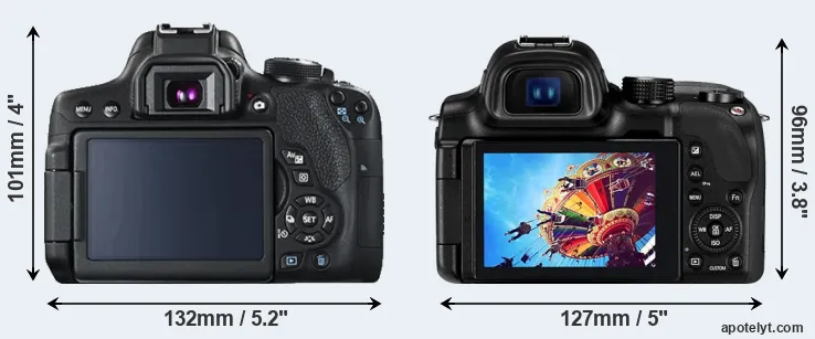 Comparison 750D or NX30 rear