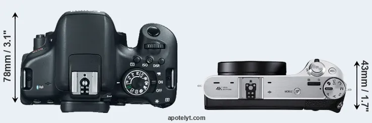 Compare 750D versus NX500 top