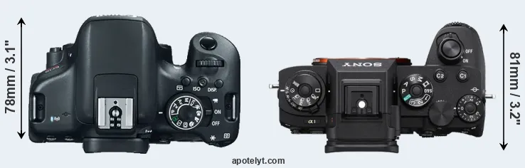 Compare 750D versus A1 top