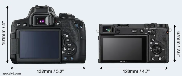 Comparison 750D or A6600 rear
