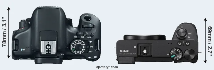 Compare 750D versus A6600 top