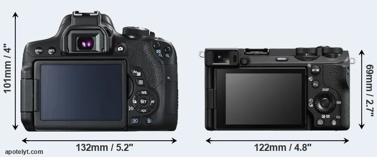 Comparison 750D or A6700 rear