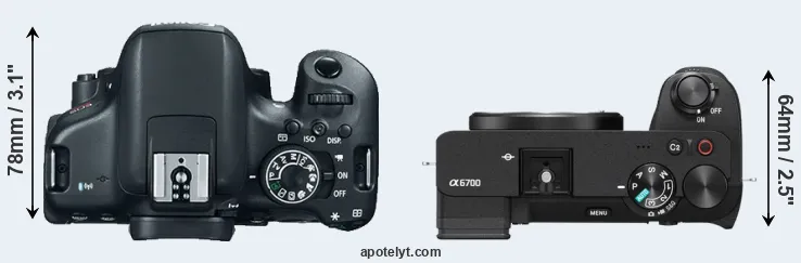Compare 750D versus A6700 top