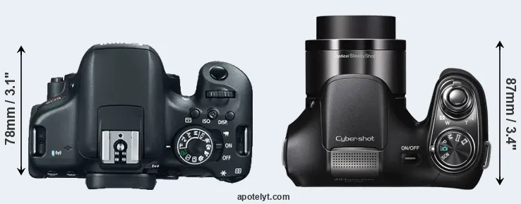 Compare 750D versus H200 top