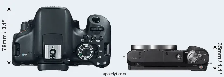 Compare 750D versus NEX-3N top
