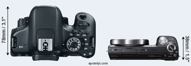 Compare 750D versus NEX-5N top