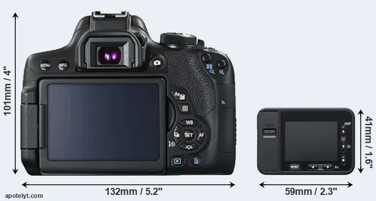 Comparison 750D or RX0 rear