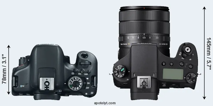 Compare 750D versus RX10 IV top