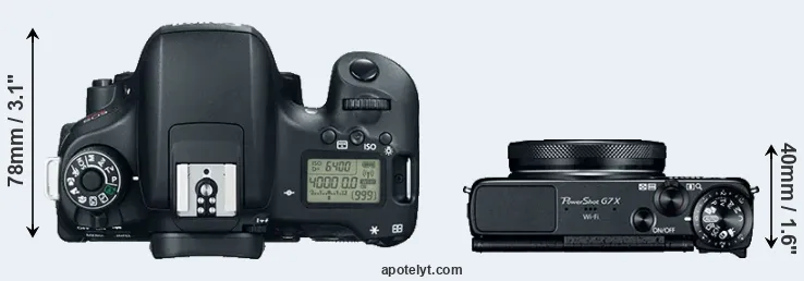 Compare 760D versus G7X top