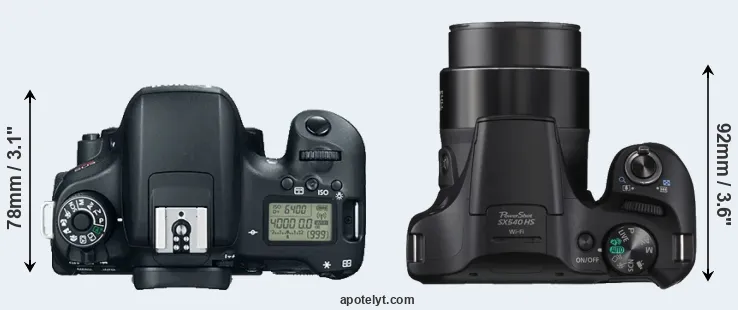 Compare 760D versus SX540 top