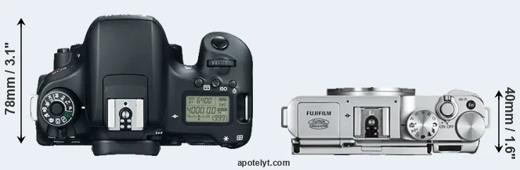 Compare 760D versus X-A2 top