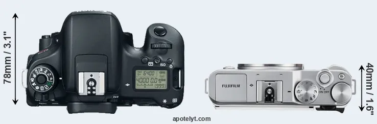 Compare 760D versus X-A3 top