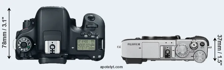 Compare 760D versus X-E2S top
