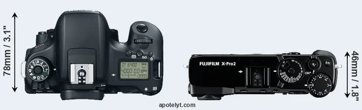 Compare 760D versus X-Pro2 top