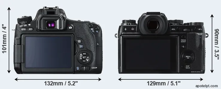 Comparison 760D or X-T1 rear