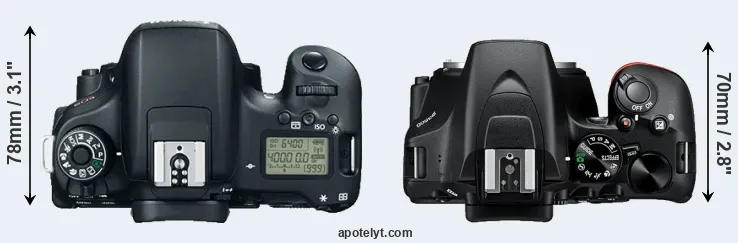 Compare 760D versus D3500 top