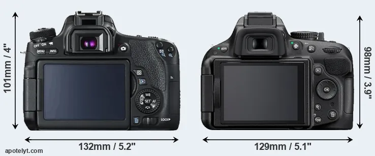 Comparison 760D or D5200 rear