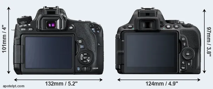 Comparison 760D or D5500 rear