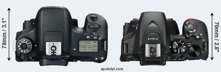 Compare 760D versus D5500 top