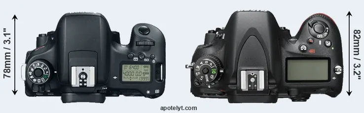 Compare 760D versus D600 top