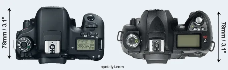 Compare 760D versus D70 top