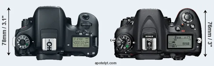Compare 760D versus D7100 top