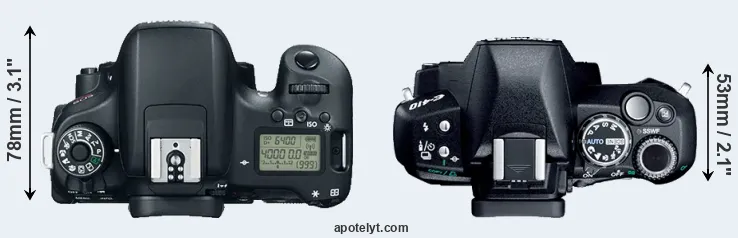 Compare 760D versus E-410 top
