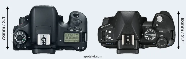 Compare 760D versus E-520 top