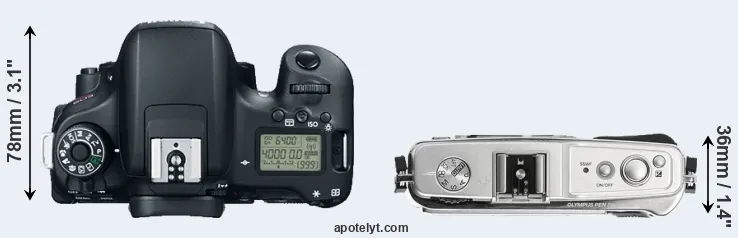 Compare 760D versus E-P1 top