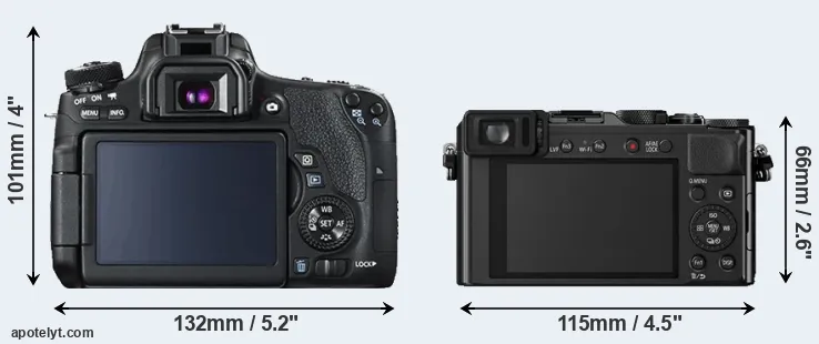 Comparison 760D or LX100 rear