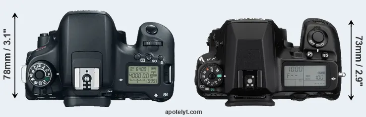 Compare 760D versus K-5 top
