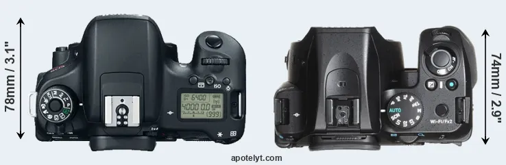 Compare 760D versus K-70 top