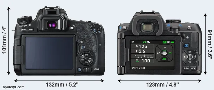 Comparison 760D or K-S2 rear