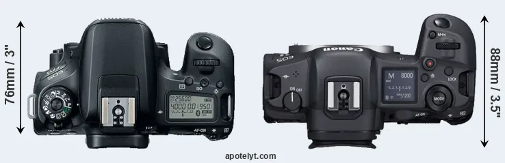 Compare 77D versus R5 top