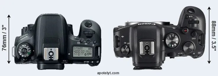 Compare 77D versus R6 top