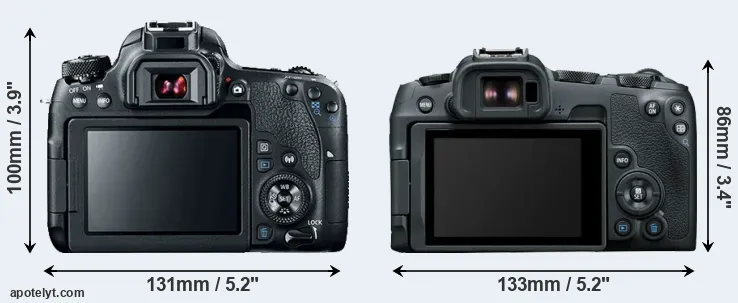 Comparison 77D or R8 rear