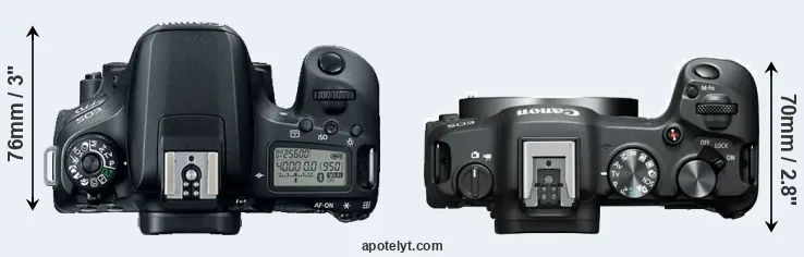 Compare 77D versus R8 top