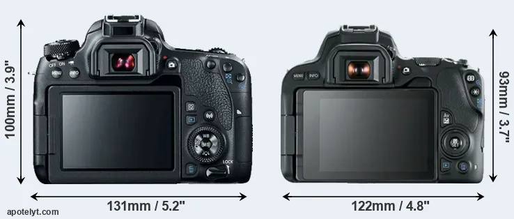 Comparison 77D or SL2 rear
