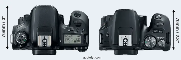 Compare 77D versus SL2 top