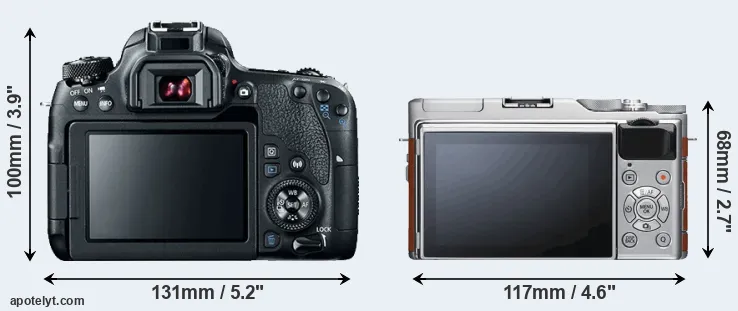 Comparison 77D or X-A5 rear