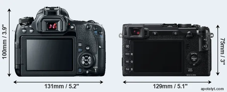 Comparison 77D or X-E2 rear