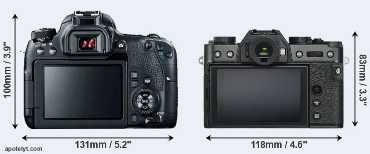 Comparison 77D or X-T30 rear