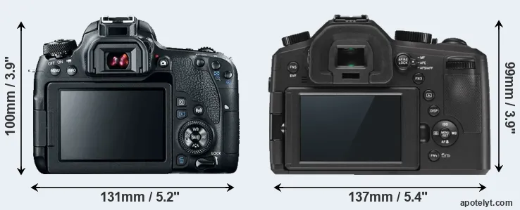 Comparison 77D or V-LUX Typ 114 rear