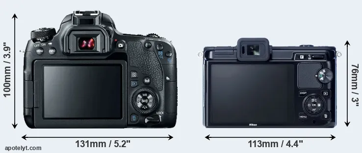 Comparison 77D or V1 rear