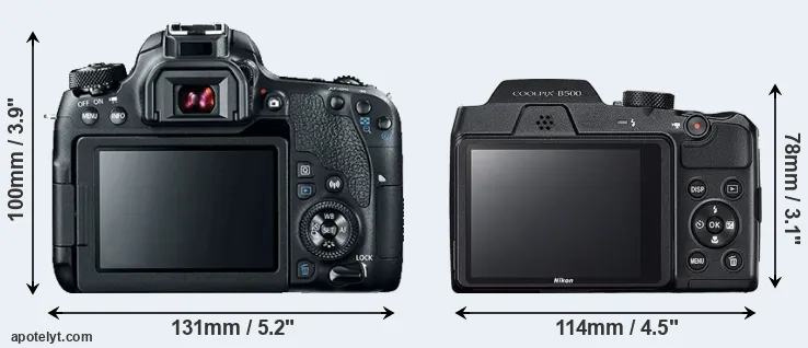 Comparison 77D or B500 rear