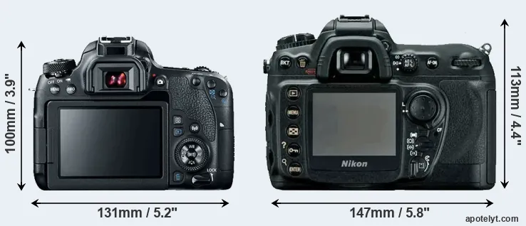 Comparison 77D or D200 rear