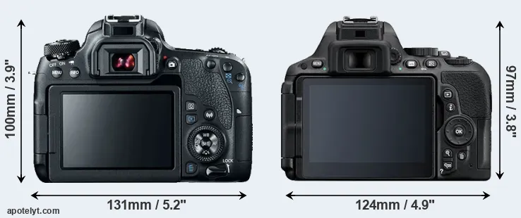 Comparison 77D or D5500 rear
