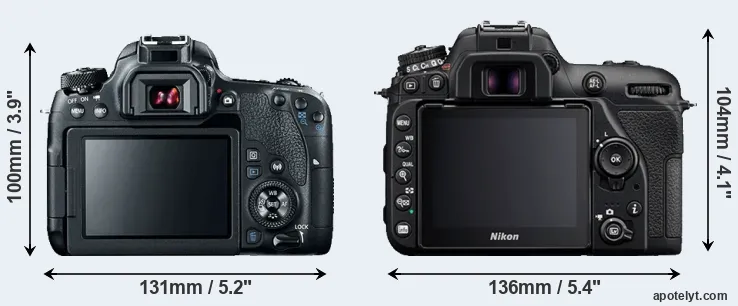 Comparison 77D or D7500 rear